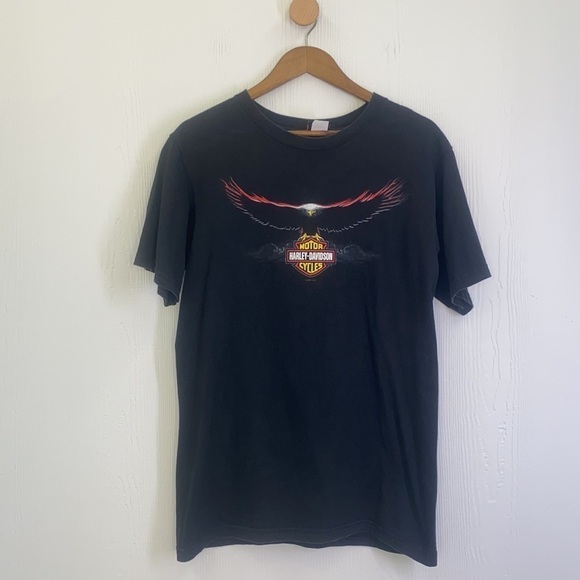 Harley Davidson - Vintage Bald Eagle Myrtle Beach South Carolina Shirt Size Med - Picture 7 of 10